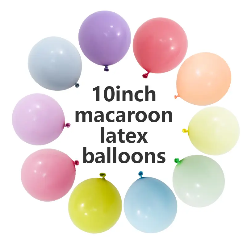 10 inch Macaron-latexballonnen