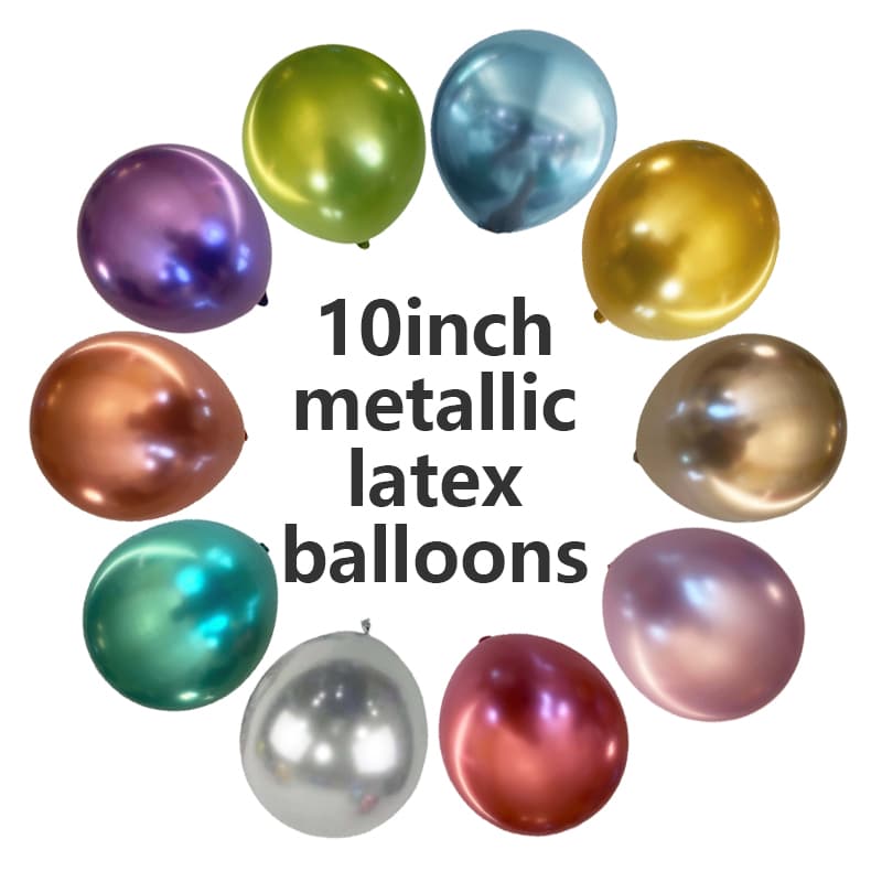 10 inch metallic latex ballonnen