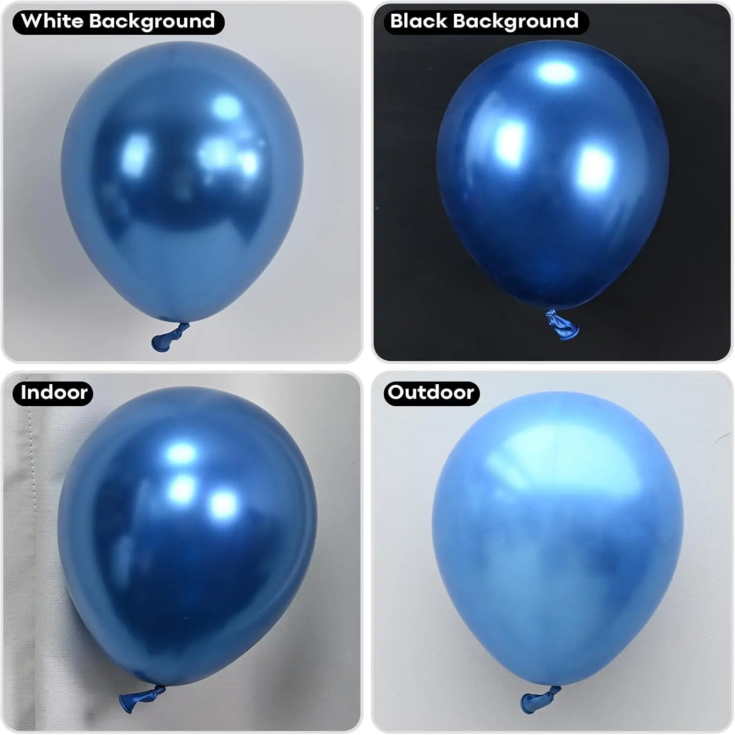 Metallic blauwe ballonnen