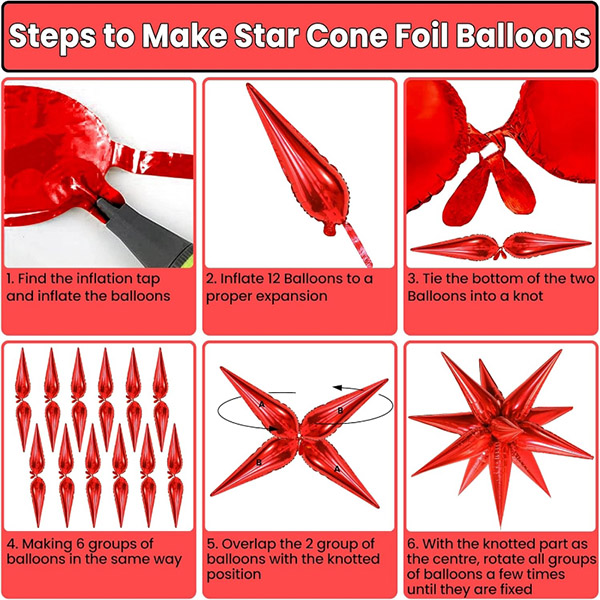 Hoe maak je exploderende starfolieballon?