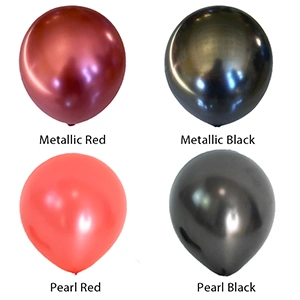 Parel versus metallic latex ballonnen