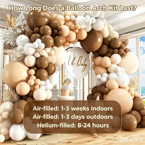 Hoe lang gaat een ballonboogkit mee?