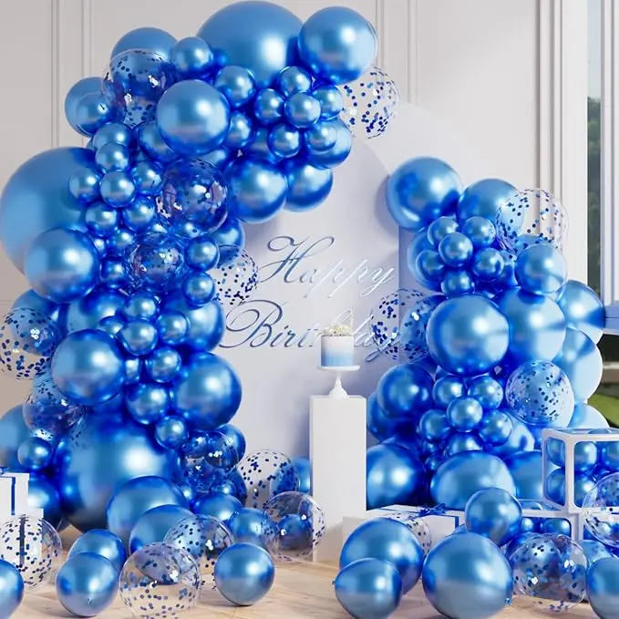 Metallic blauwe ballonnen