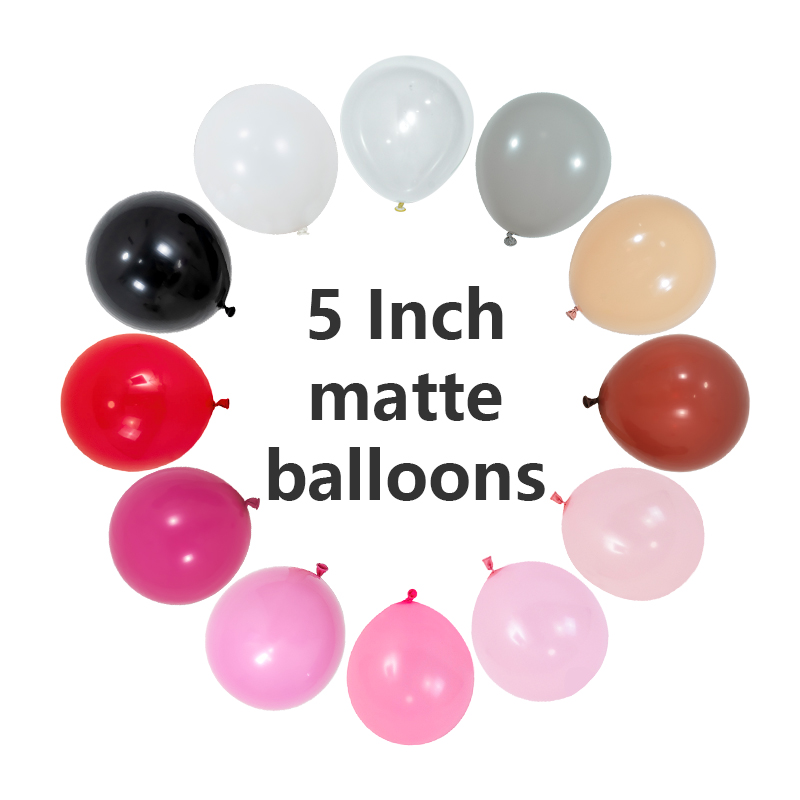 Matte latexballonnen van 5 inch