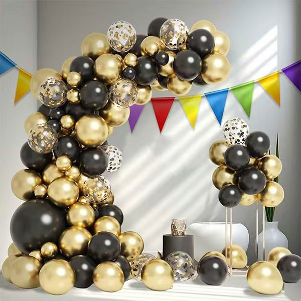 Zwart en goud Balloon Arch-sets