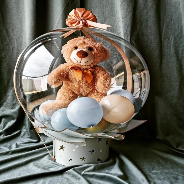 Boboballon met speelgoedkonijntje