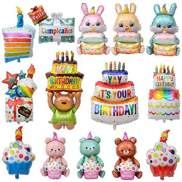 Cake -ballonnen met cake gevormde folie