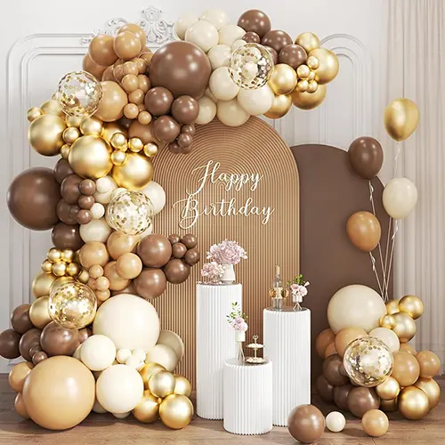 Kameelkleurige ballonboogset