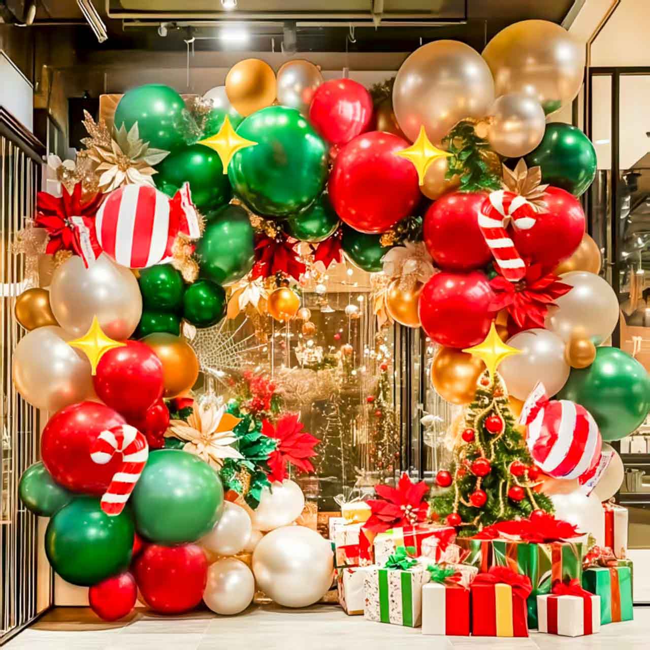 Kerstballonboog