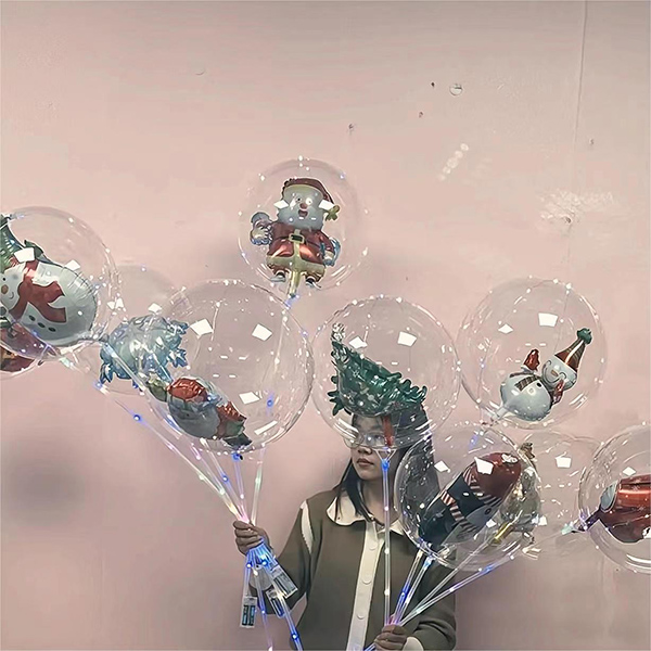 Boboballon met kerstthema