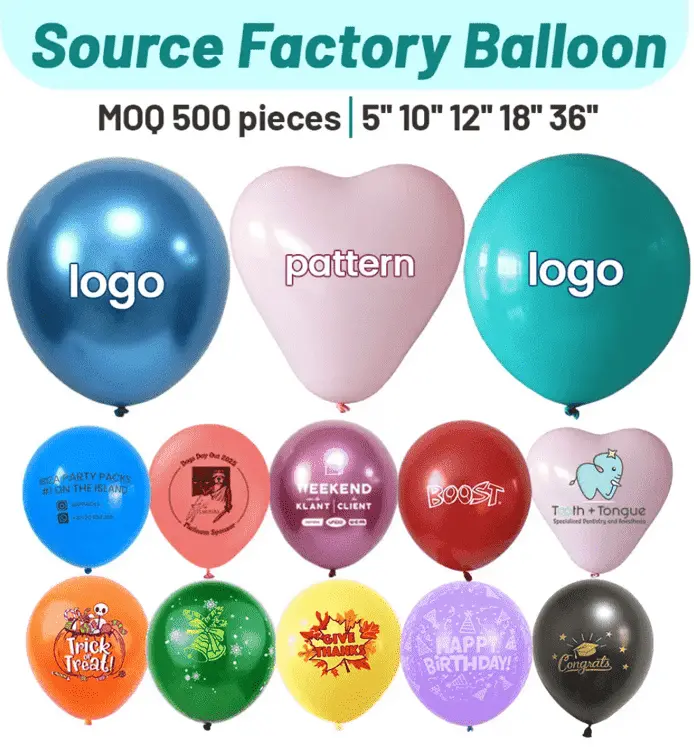 Aangepaste logo latex ballonnen