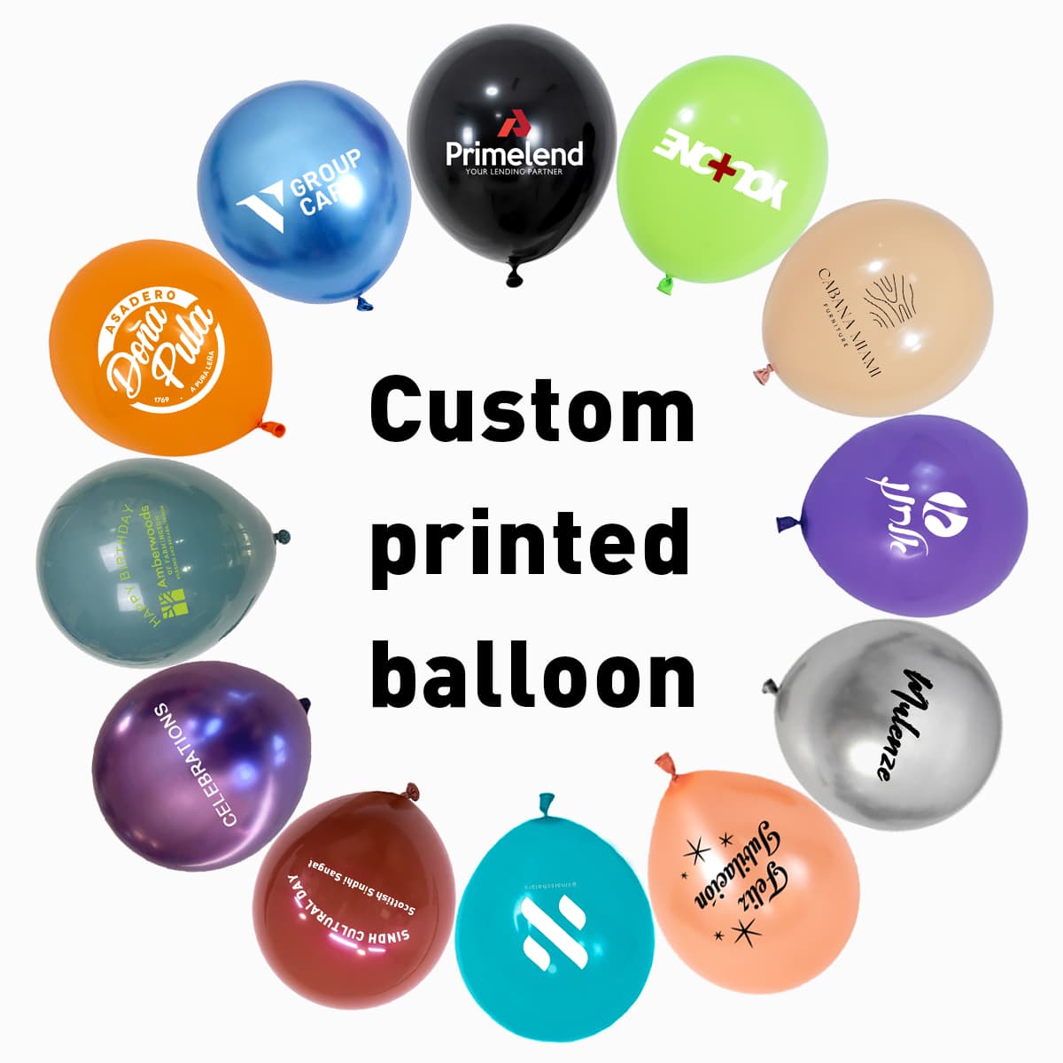 Aangepaste logo bedrukte latex ballonnen
