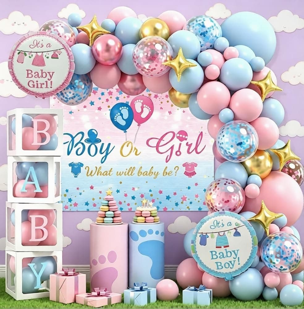 Geslachtsneutrale babyshower ballon Garland Arch Kit