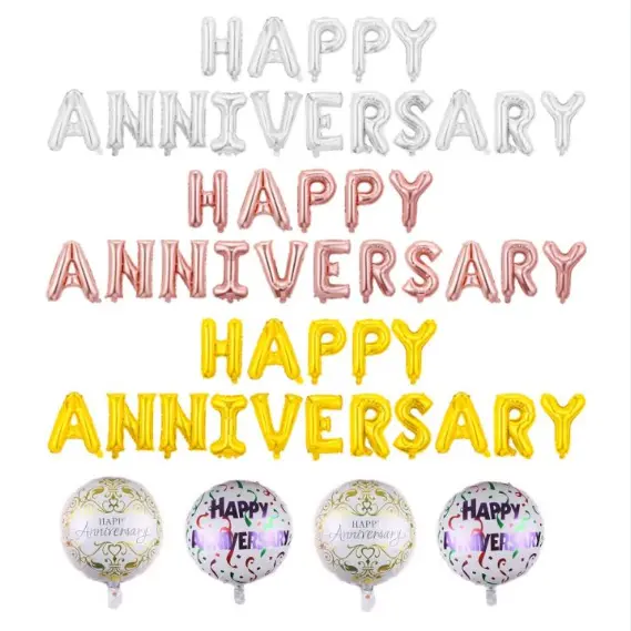Folieballondecoratie voor een jubileum