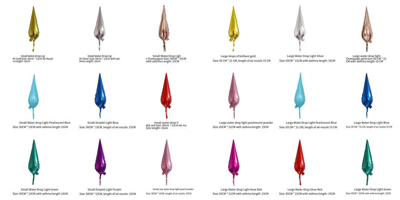 Teardrop Exploding Star Foil Balloons