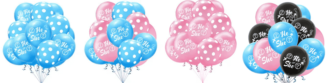 Gender Reveals Latex Balloon Set