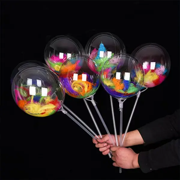 Led Bobo-ballon met verenvulling