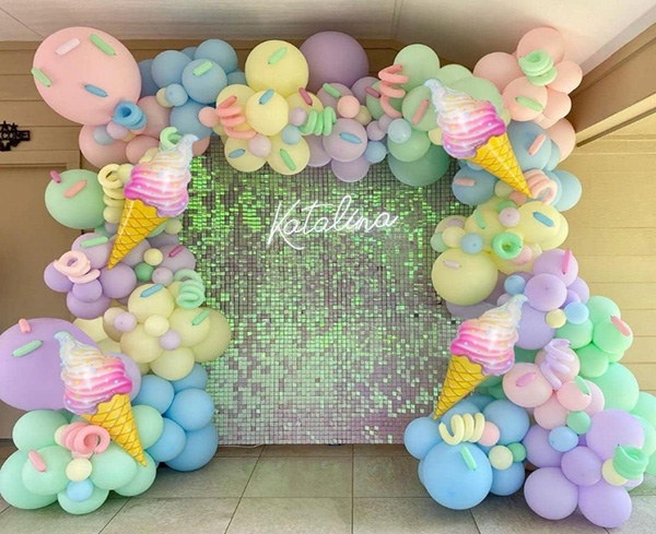 Macaron Ice Cream Ballon Arch Garland
