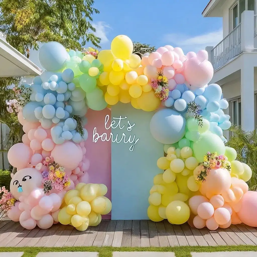 Mat pastel ballonslingersets
