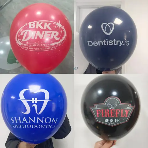 Meerkleurige logoballonnen