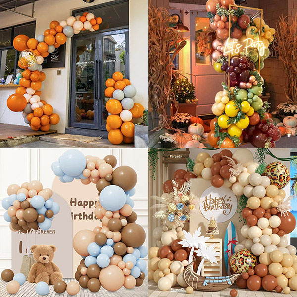 Retro -gekleurde ballongarlandkit