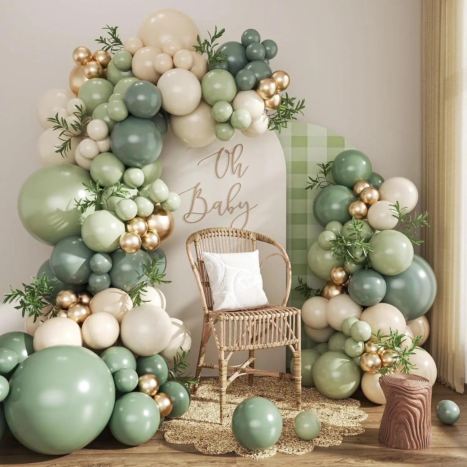 Salie groene ballon Garland Arch Kits