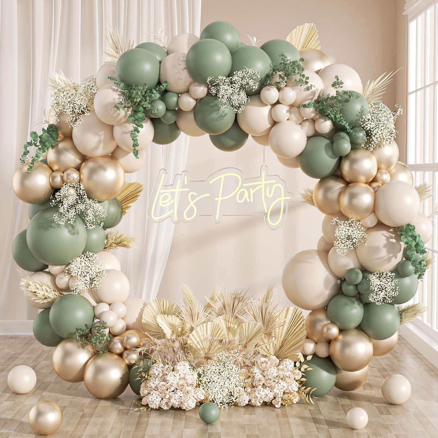 Salie groene Boho ballon Garland Arch Kit