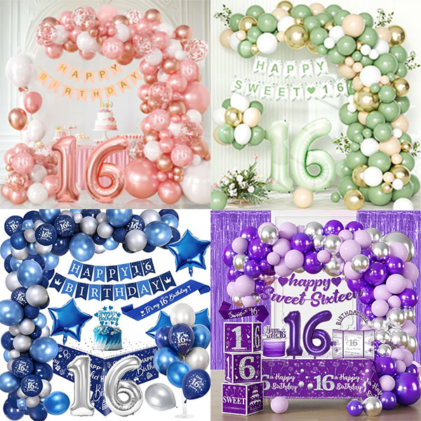 Sweet 16 ballonnenboog