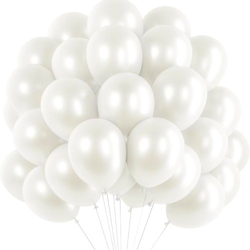 Witte parelkleurige ballonnen